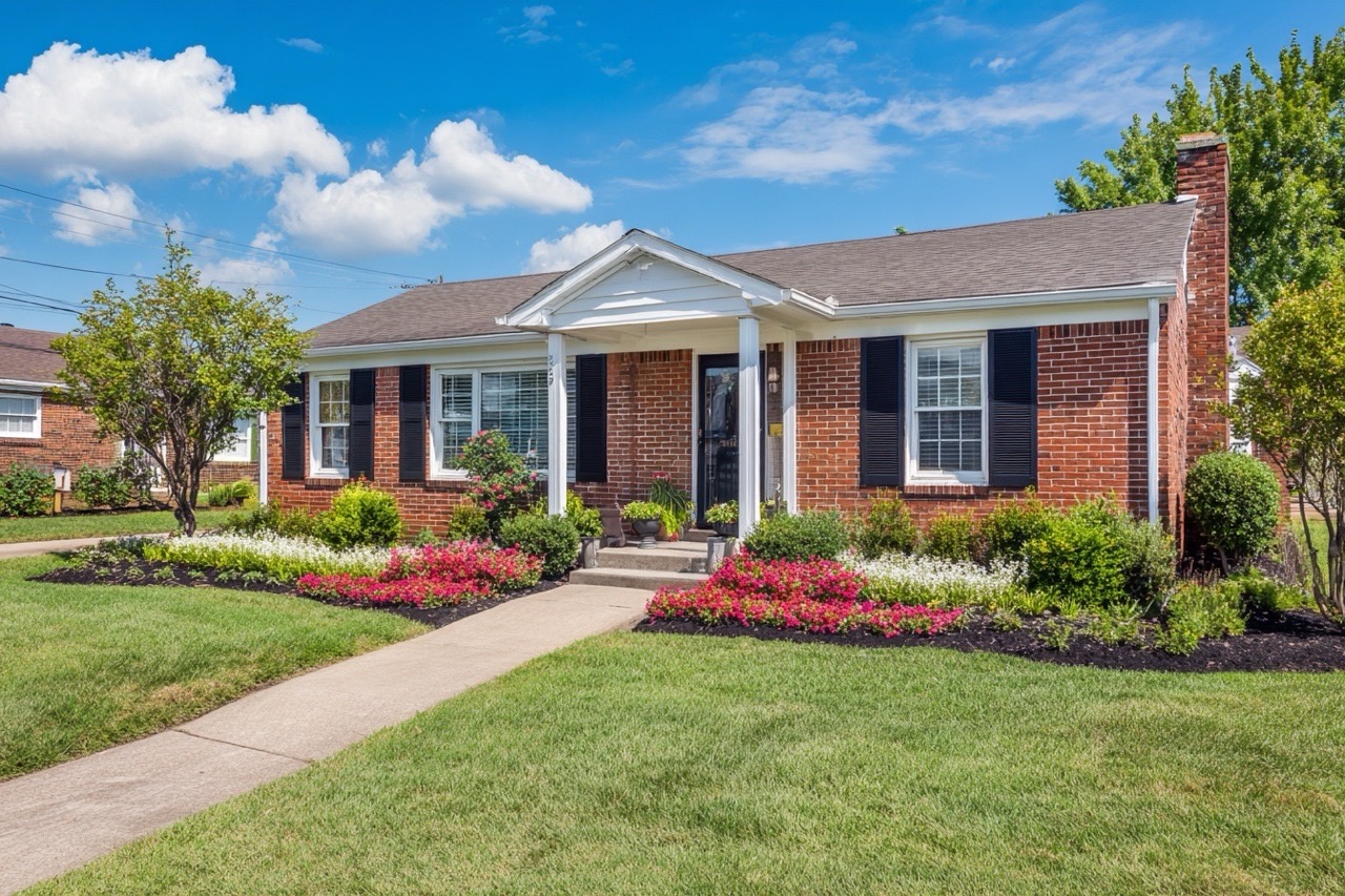 Nashville Tennessee home exterior with improved curb appeal for sale